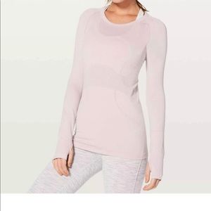 Pink long sleeve lululemon top